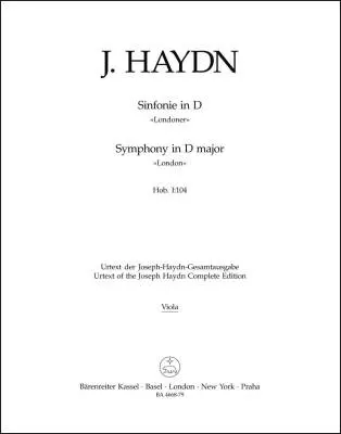 Baerenreiter Verlag - Symphony in D Major Hob.i :104 London Symphony No. 12 - Haydn - Part, Urtext Edition