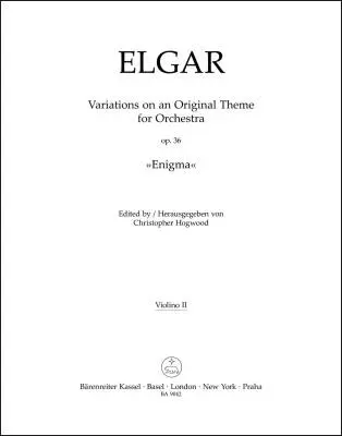 Baerenreiter Verlag - Variations on an Original Theme for Orchestra Op. 36 Enigma - Elgar - Part, Urtext Edition - Orchestra