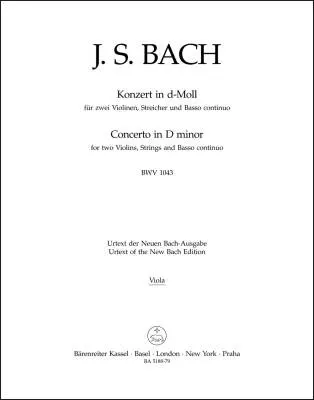 Baerenreiter Verlag - Concerto in D Minor BWV 1043 - Bach - Viola Part, Urtext Edition
