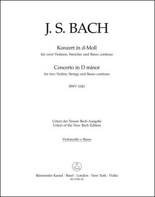 Concerto in D Minor BWV 1043 - Bach - Cello/Double Bass Part, Urtext Edition