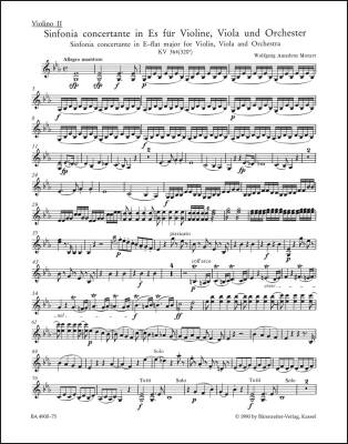Sinfonia Concertante for Violin, Viola and Orchestra in E-flat Major K. 364 (320d) - Mozart - Part, Urtext Edition