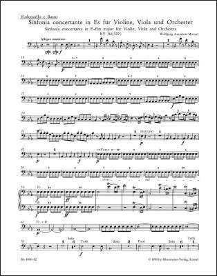 Sinfonia Concertante for Violin, Viola and Orchestra in E-flat Major K. 364 (320d) - Mozart - Part, Urtext Edition