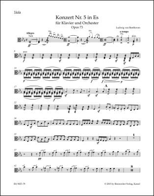 Concerto for Pianoforte and Orchestra No. 5 in E-flat Major Op. 73 - Beethoven - Part, Urtext Edition - Piano, Orchestra