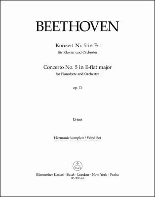 Baerenreiter Verlag - Concerto for Pianoforte and Orchestra No. 5 in E-flat Major Op. 73 - Beethoven - Wind Set, Urtext Edition - Piano, Orchestra
