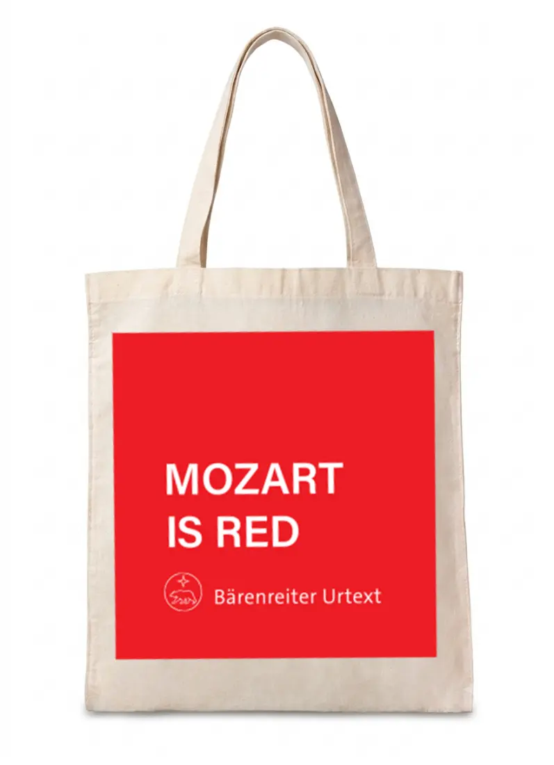Tote Bag with Handles - Mozart is Red