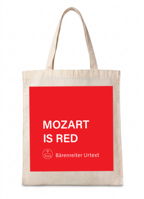 Tote Bag with Handles - Mozart is Red