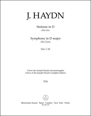 London Symphony No. 8 in D Major Hob.I:101 \'\'the Clock\'\' - Haydn - Viola Part, Urtext Edition