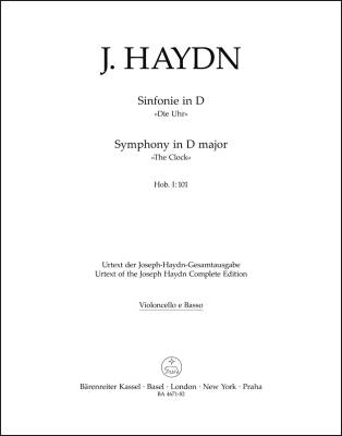 London Symphony No. 8 in D Major Hob.I:101 ''the Clock'' - Haydn - Cello/Double Bass Part, Urtext Edition