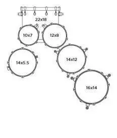 Armory 22,10,12,14x2,16-Inch  6-Piece Shell Pack - Trans Black