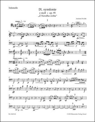 Symphony No. 9 in E Minor Op. 95 ''New World'' - Dvorak - Cello Part, Urtext Edition