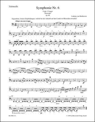Symphony No. 6 in F Major Op. 68 \'\'Pastorale\'\' - Beethoven - Cello Part, Urtext Edition