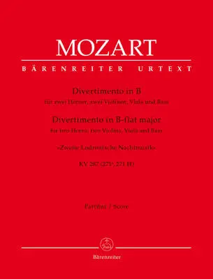 Baerenreiter Verlag - Divertimento in B-flat Major K. 287 Zweite Lodronische Nachtmusik - Mozart - Score, Urtext Edition - Orchestra