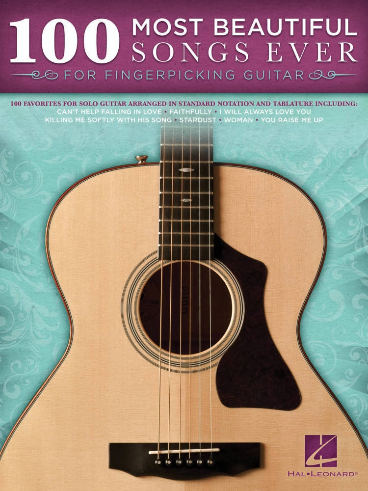 100 Most Beautiful Songs Ever for Fingerpicking Guitar - Guitar