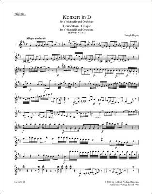 Concerto for Violoncello and Orchestra in D Major Hob. Viib:2 - Haydn - Part, Urtext Edition