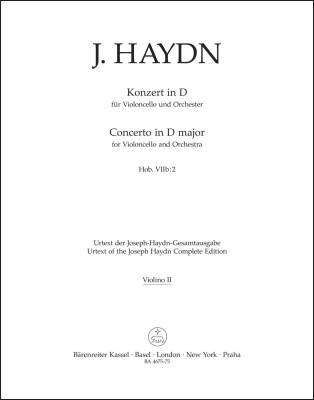 Concerto for Violoncello and Orchestra in D Major Hob. Viib:2 - Haydn - Part, Urtext Edition