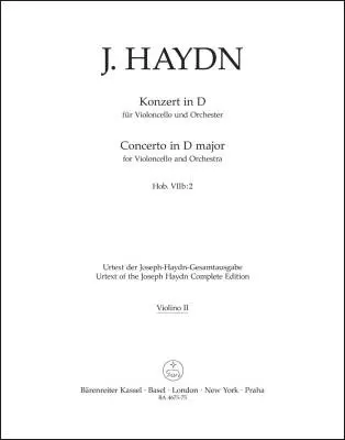 Concerto for Violoncello and Orchestra in D Major Hob. Viib:2 - Haydn - Part, Urtext Edition