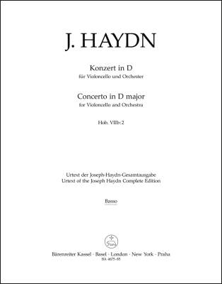 Concerto for Violoncello and Orchestra in D Major Hob. Viib:2 - Haydn - Part, Urtext Edition