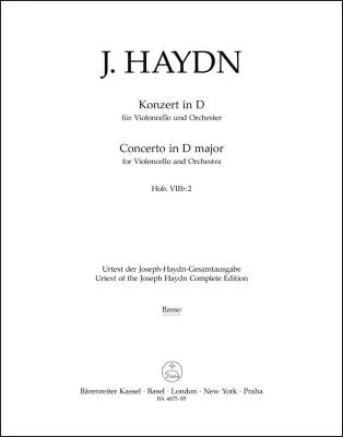 Baerenreiter Verlag - Concerto for Violoncello and Orchestra in D Major Hob. Viib:2 - Haydn - Part, Urtext Edition