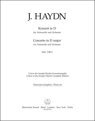 Baerenreiter Verlag - Concerto for Violoncello and Orchestra in D Major Hob. Viib:2 - Haydn - Wind Set, Urtext Edition