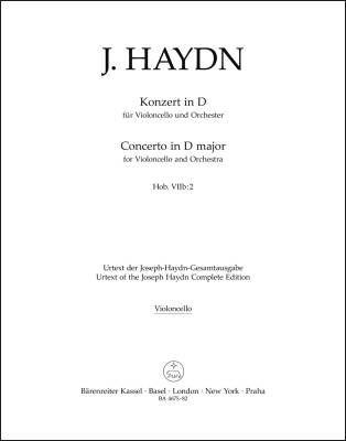 Concerto for Violoncello and Orchestra in D Major Hob. Viib:2 - Haydn - Part, Urtext Edition