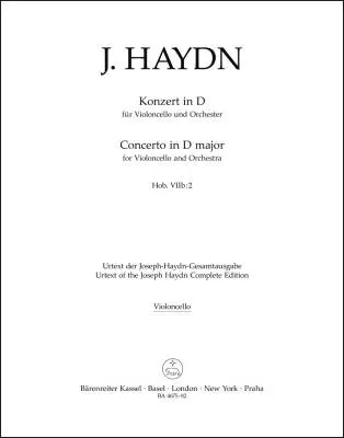 Baerenreiter Verlag - Concerto for Violoncello and Orchestra in D Major Hob. Viib:2 - Haydn - Part, Urtext Edition