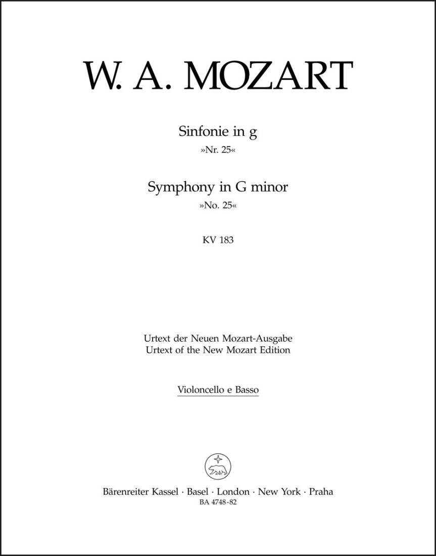 Symphony No. 25 in G Minor K. 183 - Mozart - Part, Urtext Edition