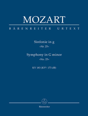 Baerenreiter Verlag - Symphony No. 25 in G Minor K. 183 - Mozart - Study Score, Urtext Edition