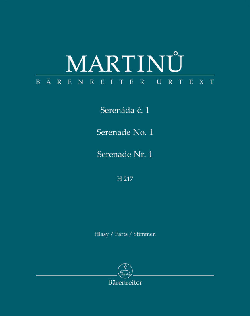 Serenade No. 1 H 217 - Martinu - Set of Parts, Urtext Edition