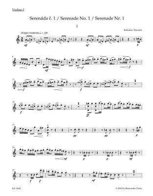 Serenade No. 1 H 217 - Martinu - Set of Parts, Urtext Edition