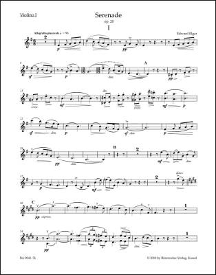 Serenade for Strings Op. 20 - Elgar - Violin I Part, Urtext Edition