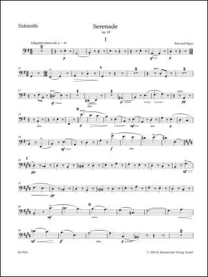 Serenade for Strings Op. 20 - Elgar - Cello Part, Urtext Edition