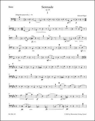 Serenade for Strings Op. 20 - Elgar - Basso Part, Urtext Edition