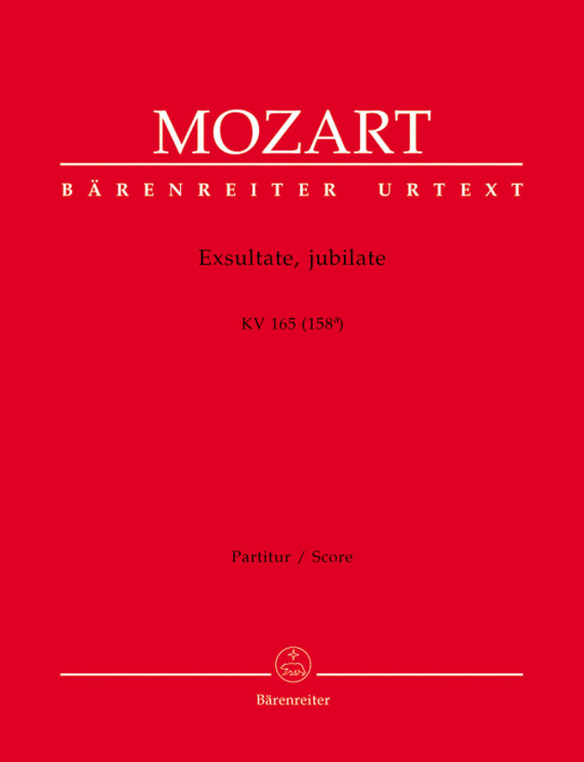 Exsultate, Jubilate K. 165 (158a) - Mozart - Score, Urtext Edition