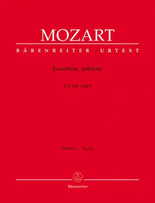 Baerenreiter Verlag - Exsultate, Jubilate K. 165 (158a) - Mozart - Score, Urtext Edition
