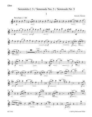 Serenade No. 3 H 218 - Martinu - Set of Parts, Urtext Edition