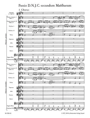 St. Matthew Passion BWV 244 - Bach - Score, Urtext Edition - Soloists, Choir, Orchestra