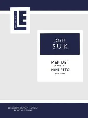 Baerenreiter Verlag - Menuet - Suk - Performance Score - Piano