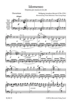 Idomeneo K. 366 - Mozart - Vocal Score, Urtext Edition