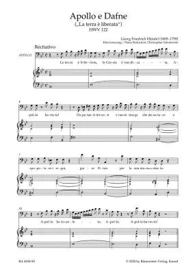Apollo E Dafne (\'\'la Terra E Liberata\'\') HWV 122 - Handel - Vocal Score, Urtext Edition - Soloists, Orchestra