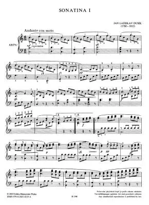 Six Sonatines pour la Harpe - Dusik - Performance Score - Harp