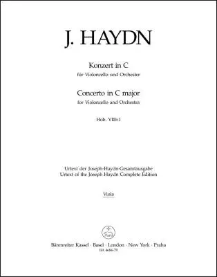 Baerenreiter Verlag - Concerto for Violoncello and Orchestra in C Major Hob.viib:1 - Haydn - Part, Urtext Edition