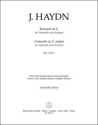 Concerto for Violoncello and Orchestra in C Major Hob.viib:1 - Haydn - Part, Urtext Edition