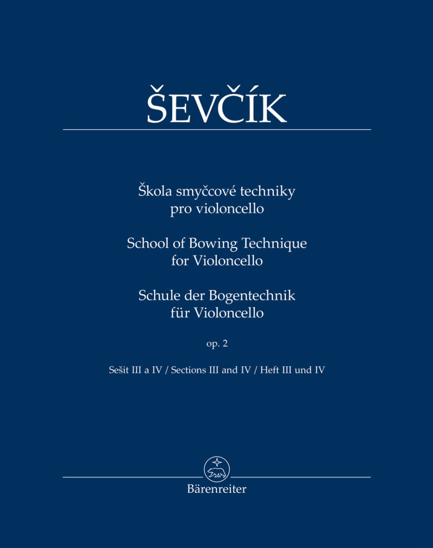 School of Bowing Technique for Violoncello Op. 2 - Sevcik - Performance Score - Violoncello