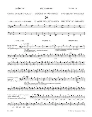 School of Bowing Technique for Violoncello Op. 2 - Sevcik - Performance Score - Violoncello