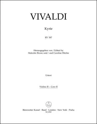 Kyrie RV 587 - Vivaldi - Violin II/Choir II Part, Urtext Edition