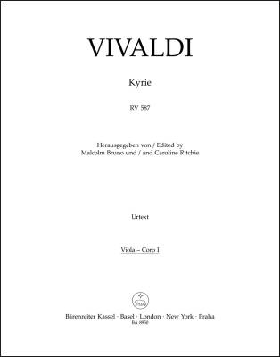 Kyrie RV 587 - Vivaldi - Viola/Choir I Part, Urtext Edition