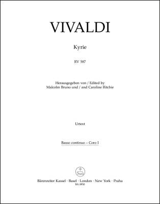 Kyrie RV 587 - Vivaldi - Basso Continuo/Choir I Part, Urtext Edition