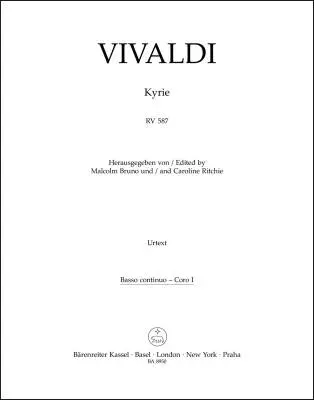 Kyrie RV 587 - Vivaldi - Basso Continuo/Choir I Part, Urtext Edition