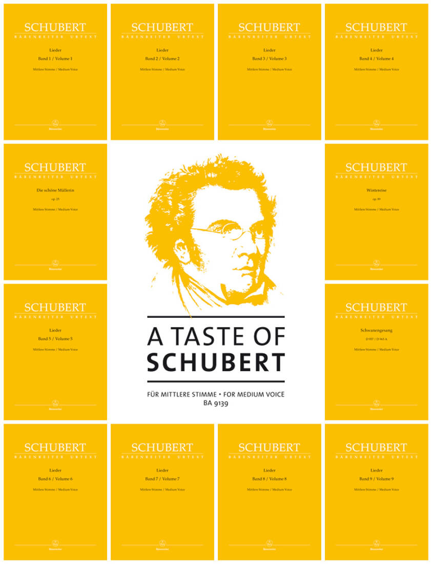 A Taste of Schubert for Medium Voice - Schubert - Singing Score, Anthology, Urtext Edition