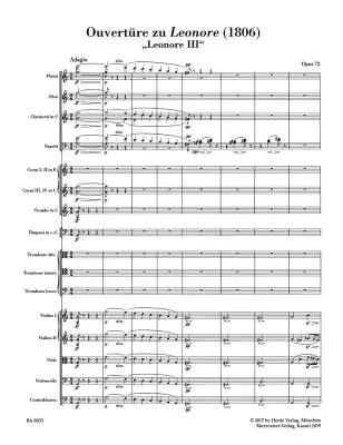 Leonore Overture for Orchestra No. 3 (1806) - Beethoven - Score, Urtext Edition